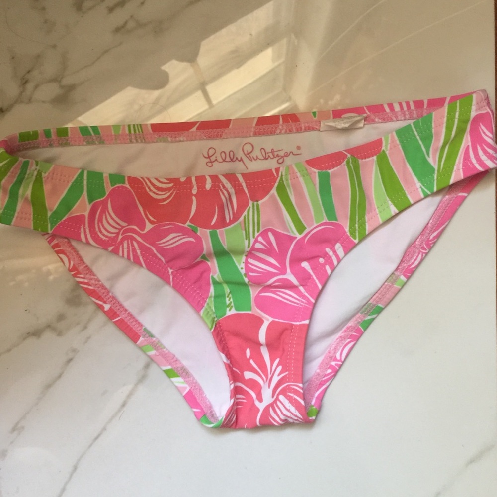 Lilly Pulitzer Pink and Green Girls Bikini Bottom